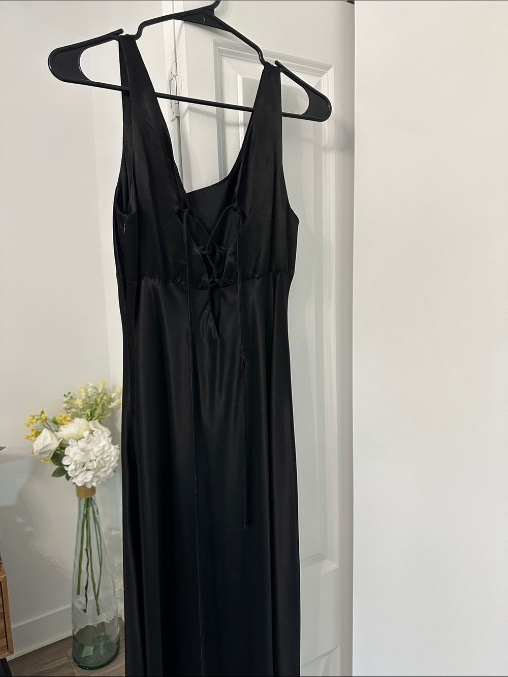 Black Sleeveless Maxi Dress - Elegant Evening Slip